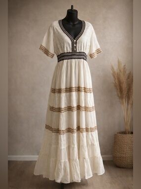 Dress Boho Embroidered | NWT, 1X/2X